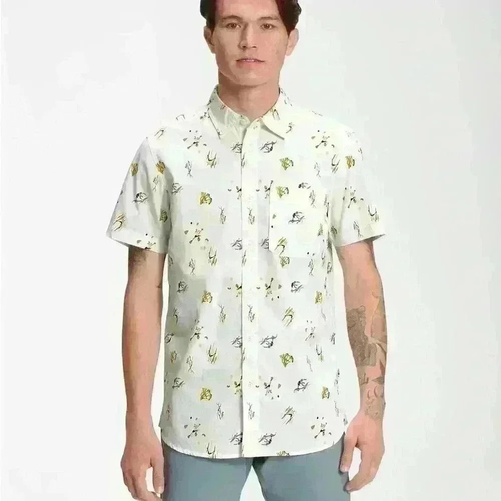 North face bay trial pattern shirt size small NWT!
